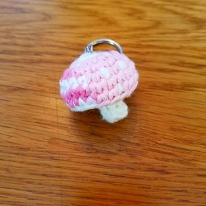 NEW handmade multi-pink mushroom keychain!